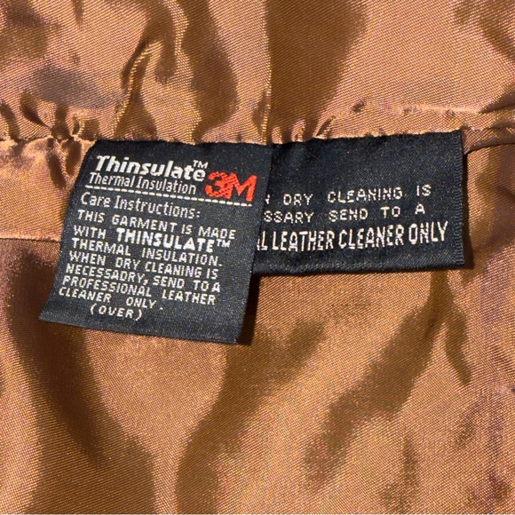 Vintage Wilson’s Brown leather bomber jacket men’s M THINSULATE Adventure Bound - Picture 8 of 9